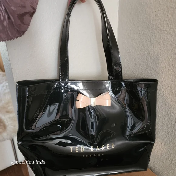 EUC! LARGE TED BAKER WOMEN'S ALMACON PINK BOW DETAIL c - Picture 1 of 9